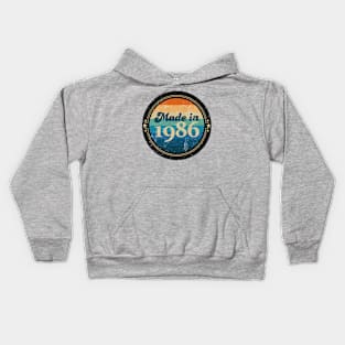 Retro Vintage Made In 1986 Kids Hoodie